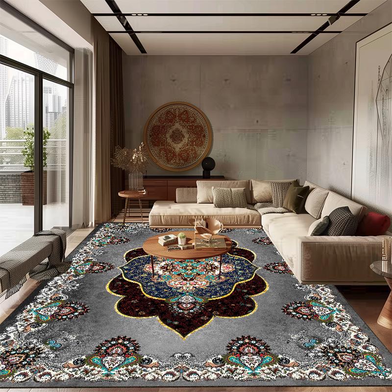 Persian Carpet Large Area Living Room Decoration Home Mat Comfortable Soft Bedroom Bedside Rug Non-slip Washable Lounge Rug