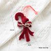 NUCHI Christmas Decoration: Red Flocked Reindeer Bell Ornament for Tree