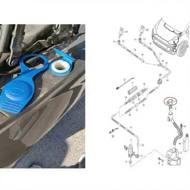 2pcs Reservoir Cover Automotive Accessories Easy Installation Windshield Washer Fluid Reservoir Cap Lid for Golf