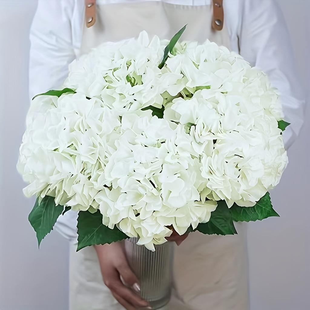 2pcs Artificial Hydrangea Flower, Real Touch Lifelike Artificial Flowers, Suitable For Outdoor Wedding Office Home Party Living Room Table Decoration
