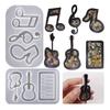 Instrument Note Quicksand Silicone Mold Resin Shaker Mold DIY Pendant Keychain Jewelry Making Tools DIY Craft Supplies