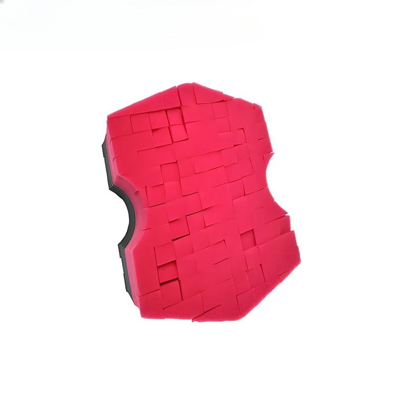 

2.0 Red & Black Dual-Sided Cross-Cut Sponge - Improved Hold, Accesses Narrow Gaps for No-Rinse Car Cleaning Convenient