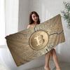 Funny Bitcoin Microfiber Printed Beach Towel Mountain Climbing Yoga Beach Swimming Running Absorbent Soft Towel
