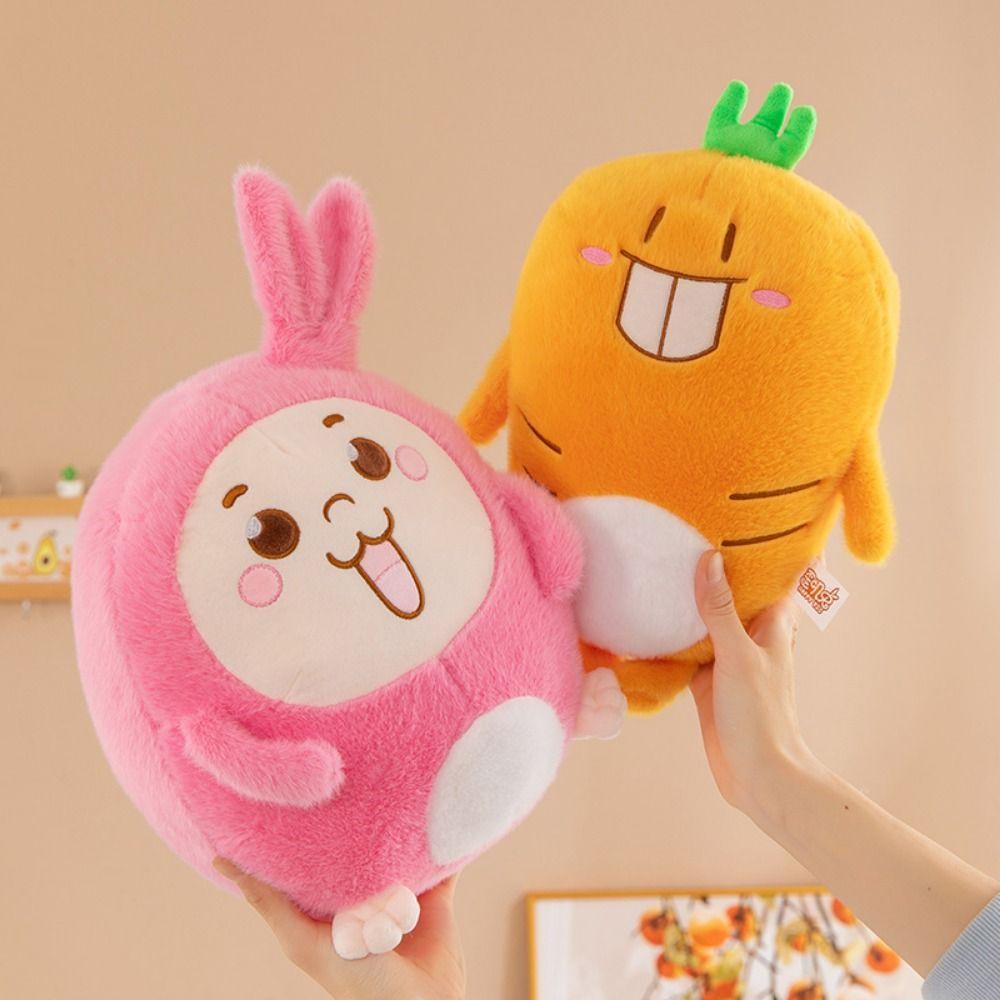Carrot Happy Too Plush Toys PP Cotton Raccoon Plush Doll Rabbit Animal Kids Doll  Home Decor