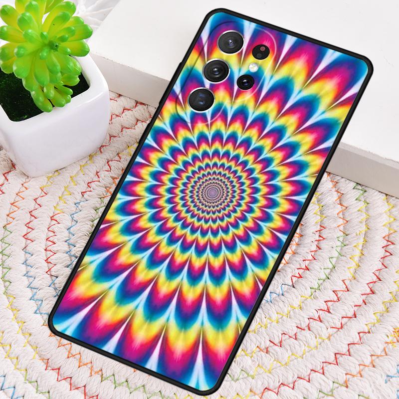 Colourful Psychedelic Trippy Art Phone Case for Samsung Galaxy note 10 pro S26 Ultra S23 S24 FE S25 S21 S22 PLUS shockproof Cove