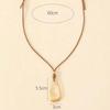 New Fashion Hollow Big Water Drop Pendant Leather Rope Necklace for Women Adjustable Choker Necklace Y2K Jewelry Party