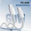 Xiaomi 1PCS - 5PCS Original 60W USB C to Type C Fast Charger Cable For iPhone 17 Pro Max 16 15 Pro Max Fast Charging Cable Accessories