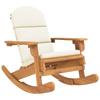 Vidaxl Adirondack Rocking Chair With Cushions, Solid Acacia Wood