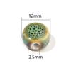 10pcs/lot 12mm Colorful Floral Glaze Ceramic Beads Flat Round Loose Beads for DIY Jewelry Making Bracelet Necklace Accessories