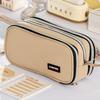 Large Capacity Pencil Case Zipper Design Stationery Organizer High Aesthetic Pen Bag  School Office
