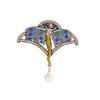 Elegant Rhinestones Pearls Butterfly Brooch Vintage Enamel Design Corsage Pin Women Chest Accessory Gift