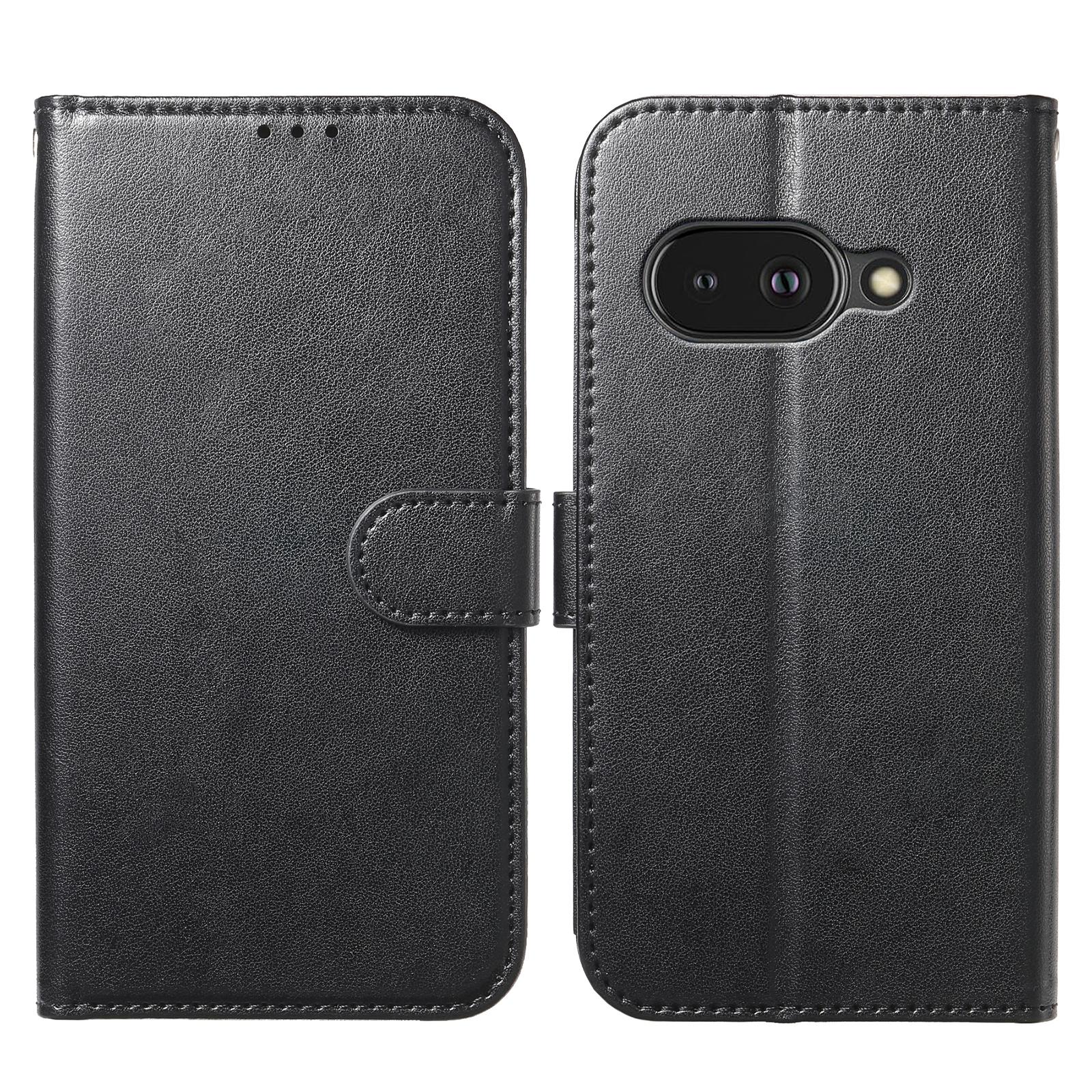 

For Google Pixel 9a Wallet Phone Case with 8 Card Slot Stand PU Leather Folio Flip Cover Black