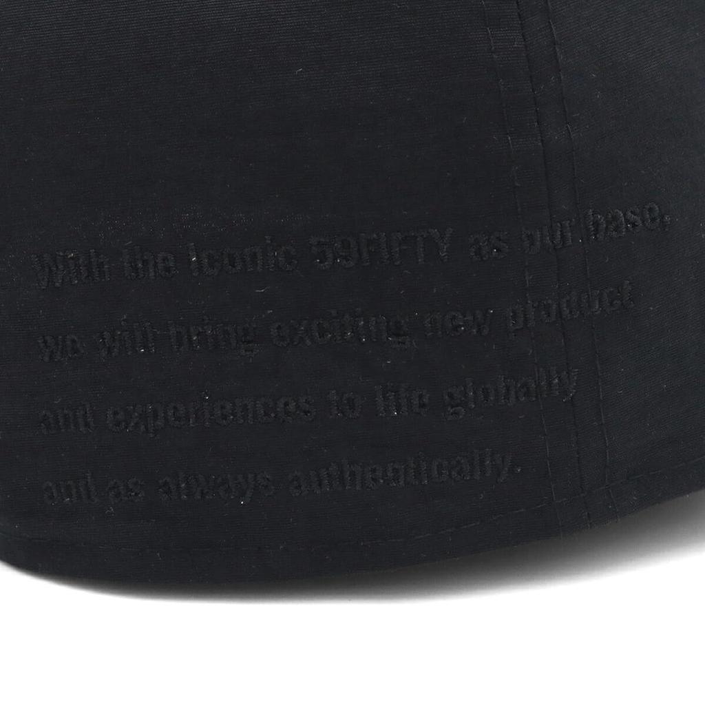 [New Era] New Era Cap Pre-Curved 59FIFTY 14693268 NER36C1209 Black Nylon Tussah Metal Plate UNDER VISOR ONSPOTZ Exclusive Men's Women's Hat Gokyu