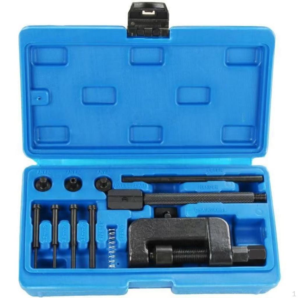 Chain Breaker Set HeavyDuty Removal Tool Interchangeable for Mechanics, Motorcyclists, Garage,