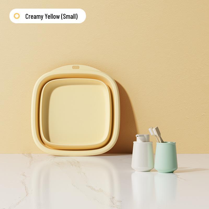 Tragbares faltbares Waschbecken für Zuhause, Studentenwohnheim und Reisen: Großes Becken zum Fußwaschen & Kleines Becken für Babys und Schwangere.