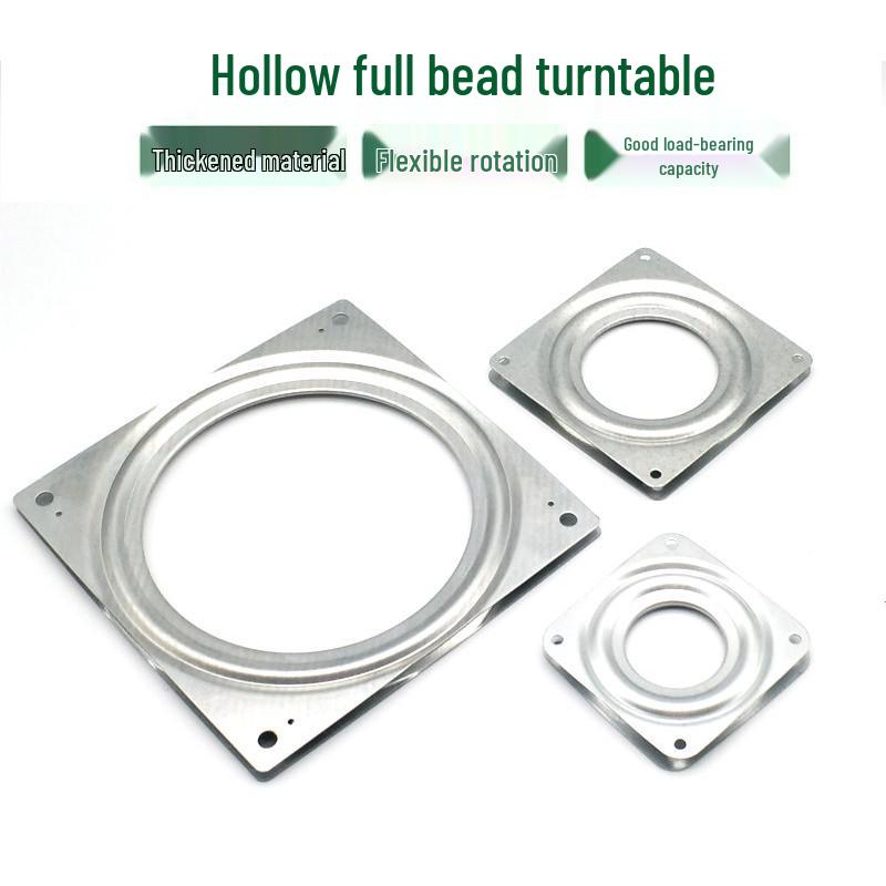 3-12 Inch Universal Black Iron Rotating Base with Full Ball Bearings for Furniture, TV Cabinets, and Bookshelves