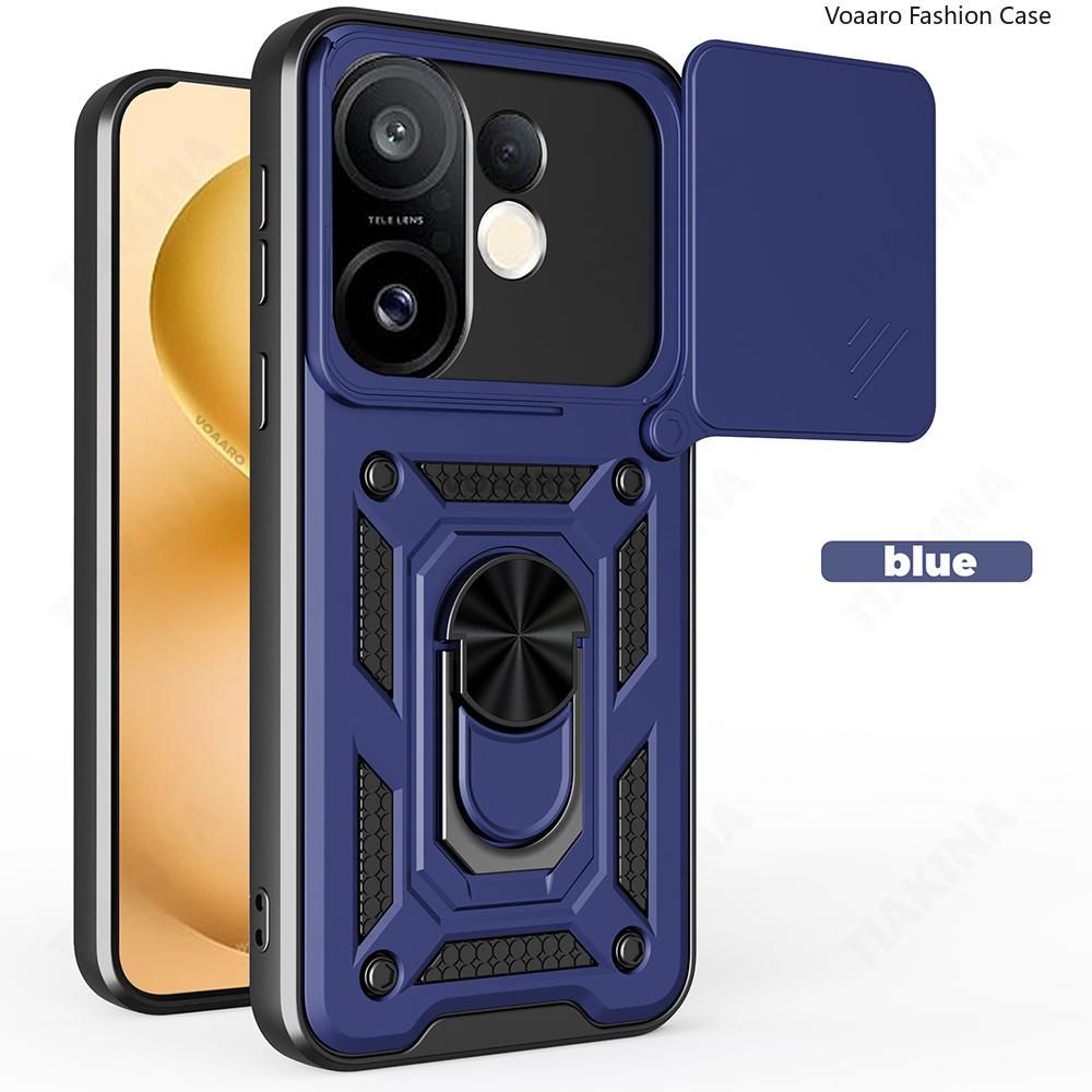 Slide Lens Armor Funda for Vivo X200 FE 5G V2503 Case for Vivo S30 Pro Mini 5G V2465A Case Magnetic Ring Stand Holder Cover Capa