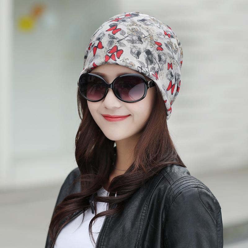 Spring And Summer Package Set Turban Cap Fashion Printing Bald Head Chemotherapy Cap Thin Section Pregnant Woman Monthly Hat Women's Hat