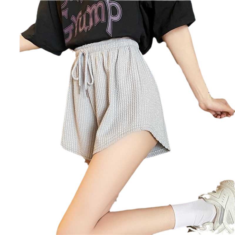 Women's Wide-Leg High-Waisted Casual Shorts - Korean Style, Loose, Thin, Summer Cool, and Sporty Hot Pants