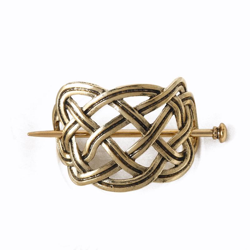 European & American Retro Celtic Knot Hairpin - Metal Crown Updo Clip