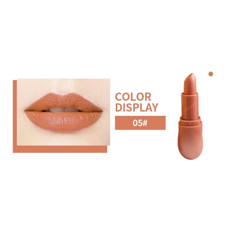 

Устойчивая губная помада для развития цвета влаги. Матовая матовая модная водостойкая помада с антипригарным покрытием.