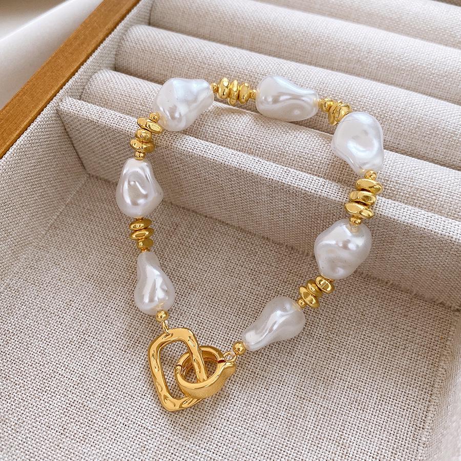 Elegant Crystal Flower Pearl Bracelet - Light Luxury Whitening Jewelry