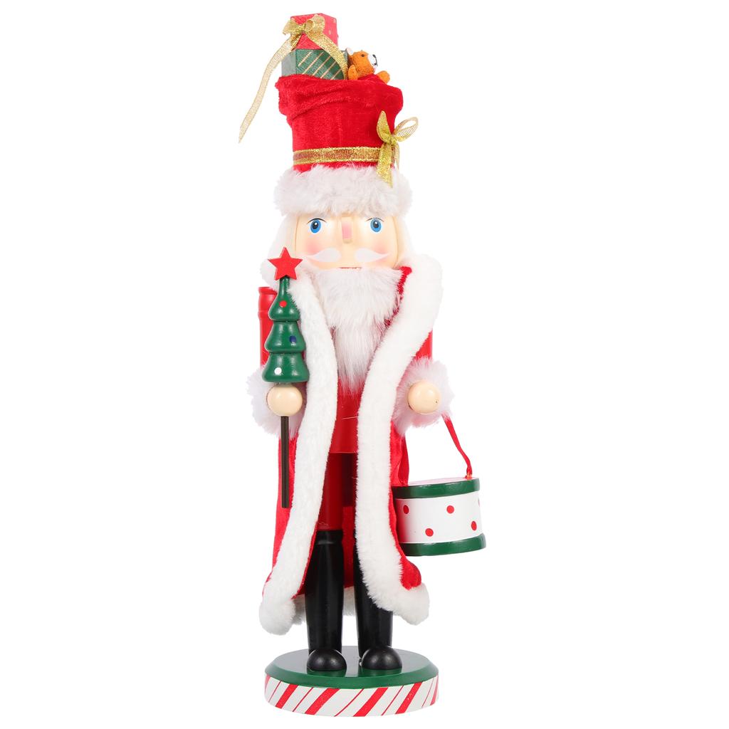 Nutcracker Ornament Craft Desktop Adornment Xmas Wooden Table Dining Adorable Christmas