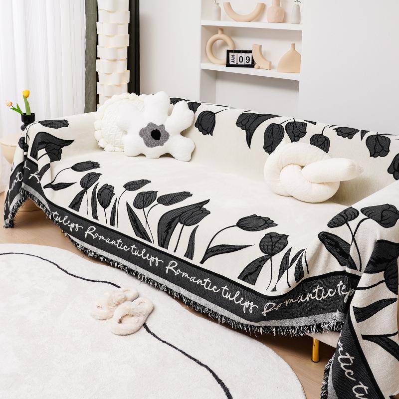 Chenille Sofa Cover Cloth Sofa Cover Integrated Sofa Cushion Dustproof Cat Scratch All Year Round