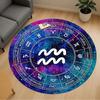 1pc Aquarius Zodiac Round Chair Mat Area Rug - Non-Slip, Floor Mat for Office, Bedroom, and Indoor Decor C1125391