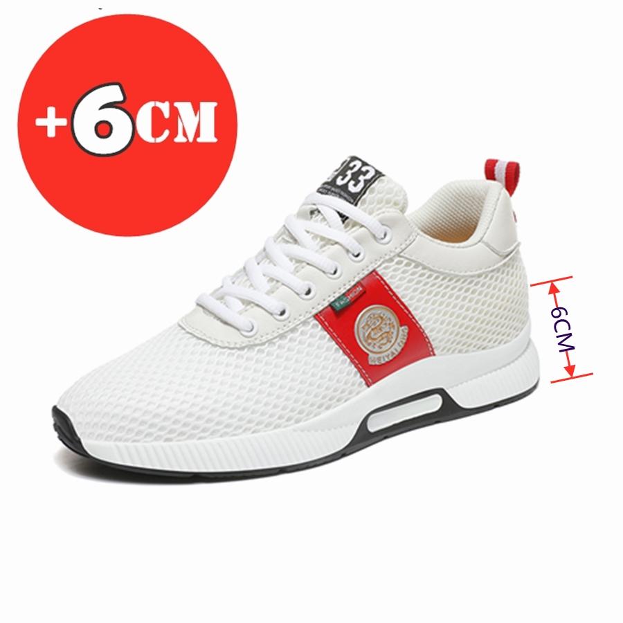 New Lift Sneakers for Men Elevator Shoes High Increase Shoes for Man Casual Height Insole 6CM Sports