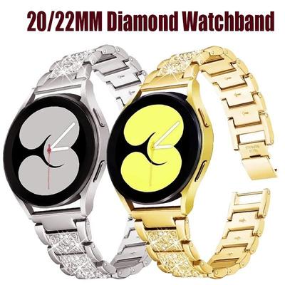 Алмазный ремешок для Samsung Galaxy Watch 7/FE/6/4/Classic/5/pro 45мм 40мм 44мм Металлический 20мм 22мм
