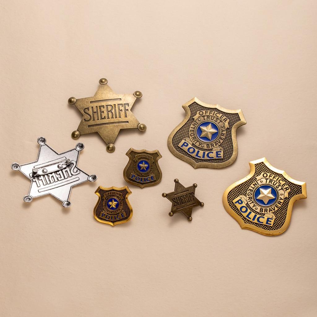 Anime Movie Zootopia Judy Rabbit Metal Police Badge Brooch, Cartoon Badge