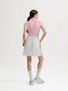 SERGIO TACCHINI W Goat Jersey Mix Pleated Collared Neck Short Sleeve Dress (L.Pink) (L.Pink)