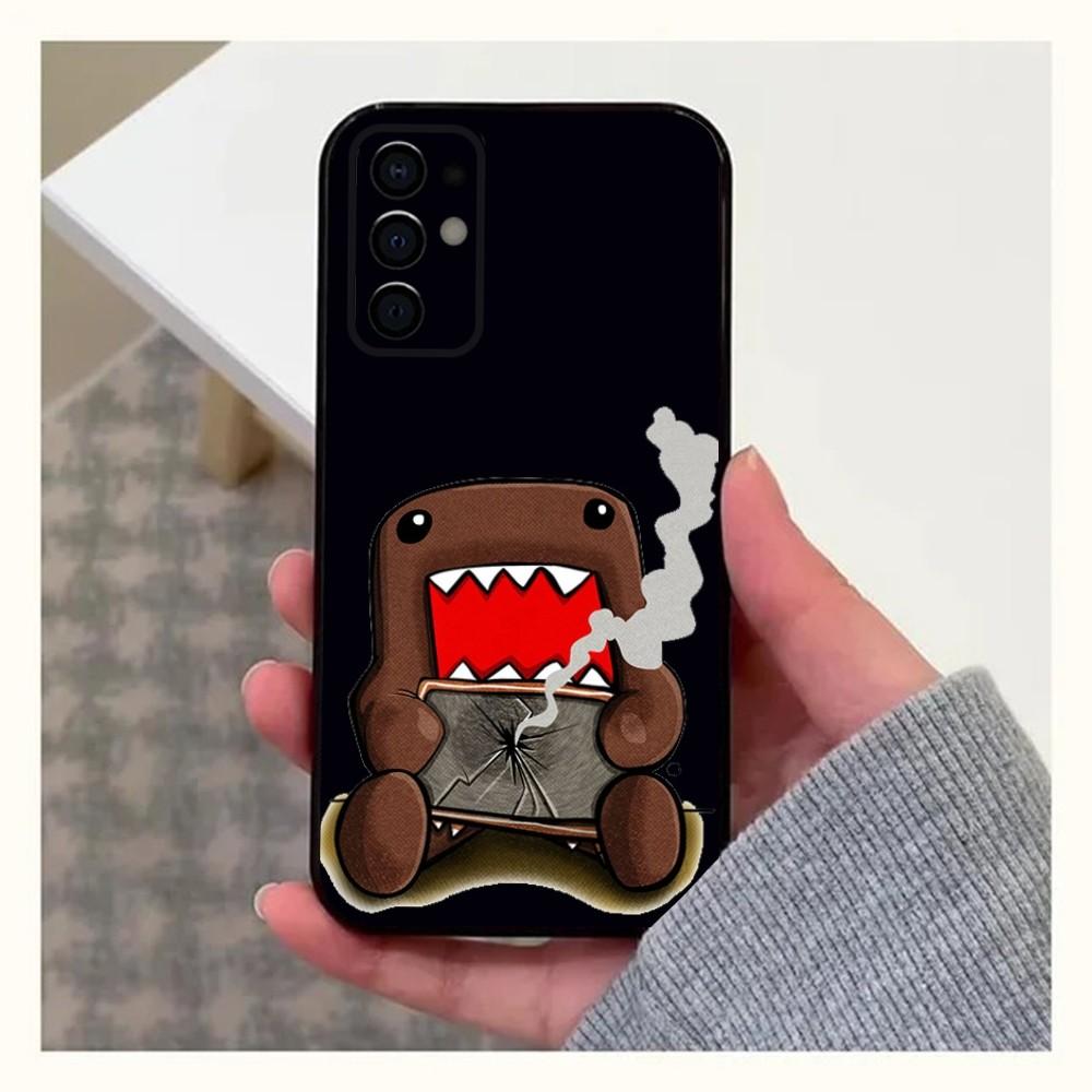 Cute D-Domo-kun Cartoon Phone Case For Samsung S24,S21,S22,S23,S30,Ultra,S20,Plus,Fe,Lite,Note,10,9,5G Black Soft Cover