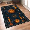 Sun and Moon Carpet Gothic Mystical Mats with Stars and Candles Witch's Rug Cosmic Astrology Inspired Having Aesthetic Appeal