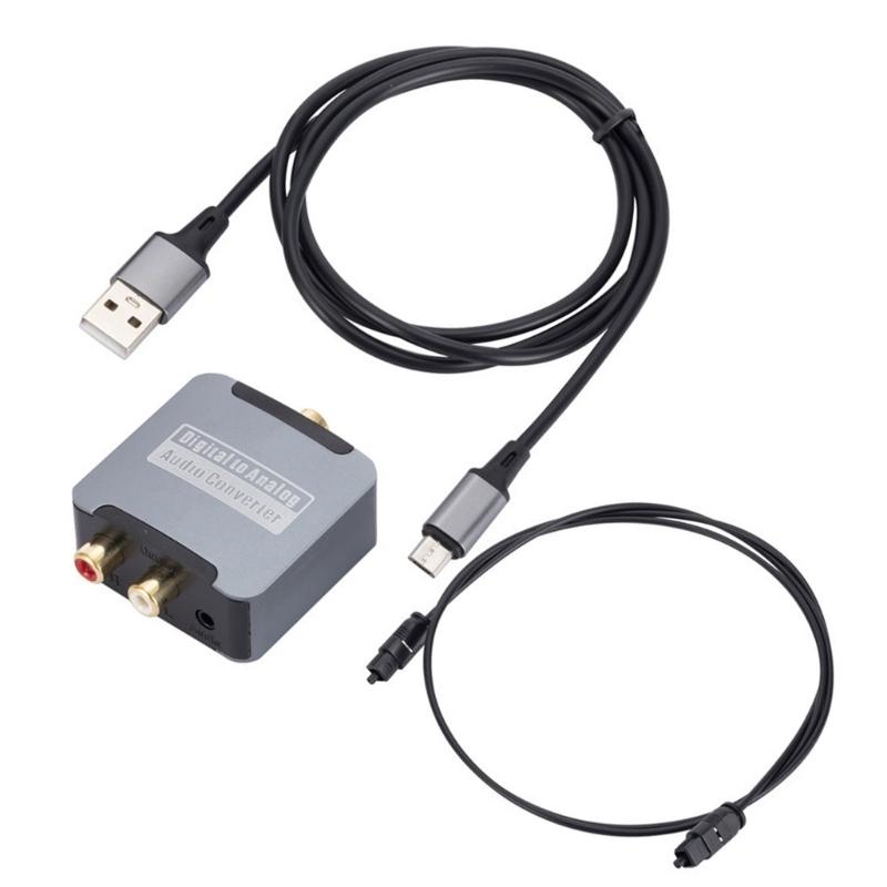 

Digital to Analog Sound Converter Digital Optical to 3.5mm Decoding Receiver Cable for Home Office Accessories 1