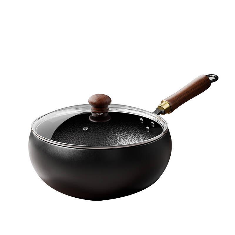 Handmade Non-stick Small Iron Wok - Uncoated Frying Pan