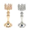 Huaqianguhh Candle Holder, European Style Crown Metal Candlestick, Decorative Holder for Dinner Room Table Centerpiece Mantel Wedding Party Decor