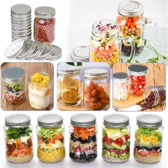 50Pcs 2.75inch Mason Jar Lids Regular Mouth,Lids Leak Proof Secure Mason Storage Solid Caps, 100% Fit & Airtight for Regular Mouth Mason Jars Yogurt