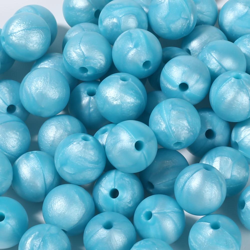 50Pc 12mm 19Color Silicone Round Bead Food Grade Teether Chew Bead For Handmade Baby Pacifier Chain DIY Jewelry Making Accessory