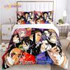 Demon Slayer's Japanese Carton Style Children's Print Beding Set with Soft Fabric Duvet Set Comfortable Bed Size Children's Girl Boy Gift