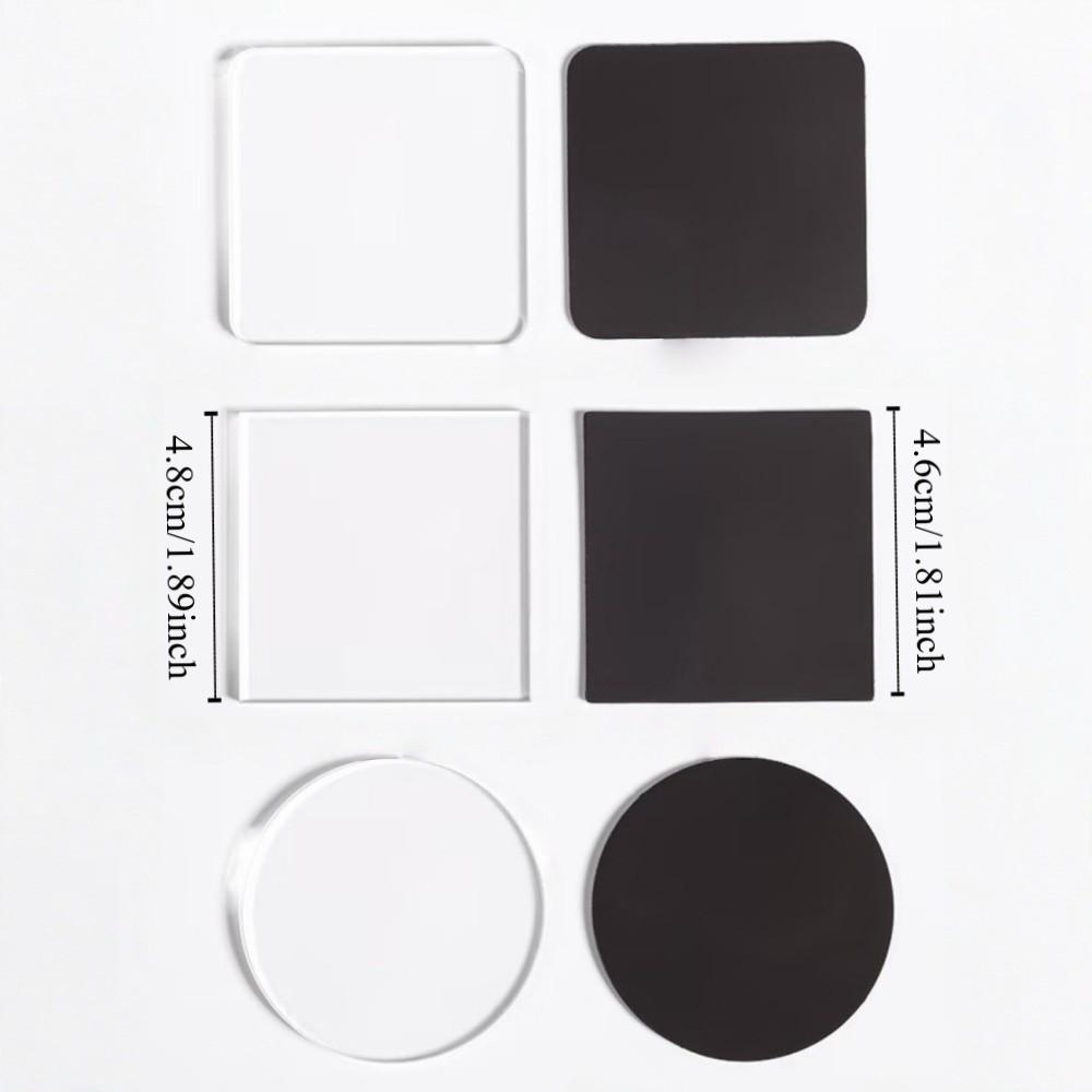5pcs High Transparency Refrigerator Sticker Round Acrylic Photo Magnet  Home Decoration