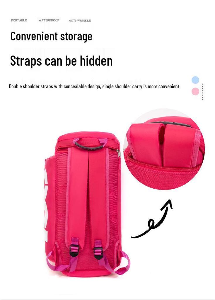 Large Capacity Sports Fitness Bag with Wet/Dry Separation for Travel and Yoga