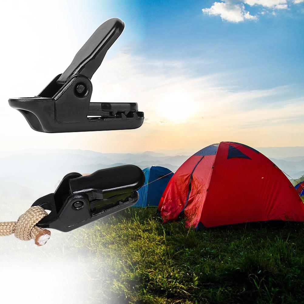 10 Stück Outdoor Camping Zeltklemmen Planenclips Kunststoffklemme Haken Leinwand Spannwerkzeug Zeltzubehör