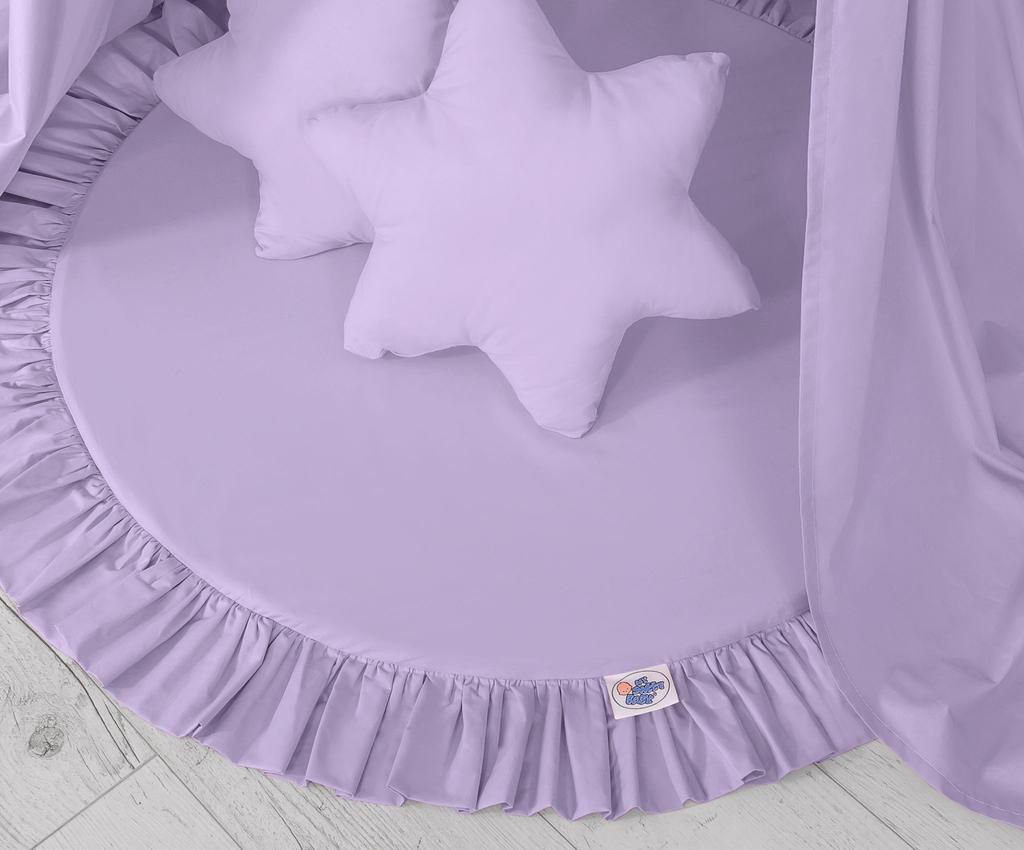Play mat with ruffles - purple