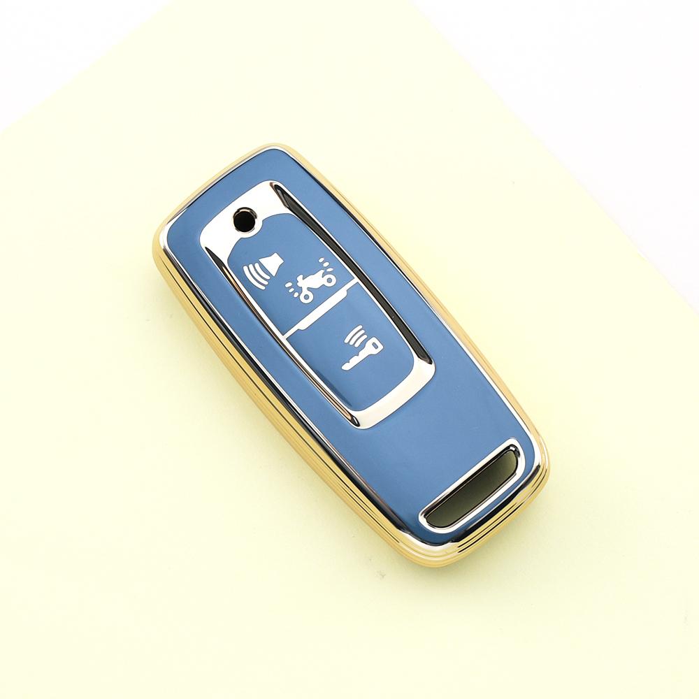

3 Buttons Gold Edge TPU Shell Fob Motorcycle Remote Key Case Cover Protector Holder For Honda PCX160 VISION SH350 PCX 160 Accessories серый