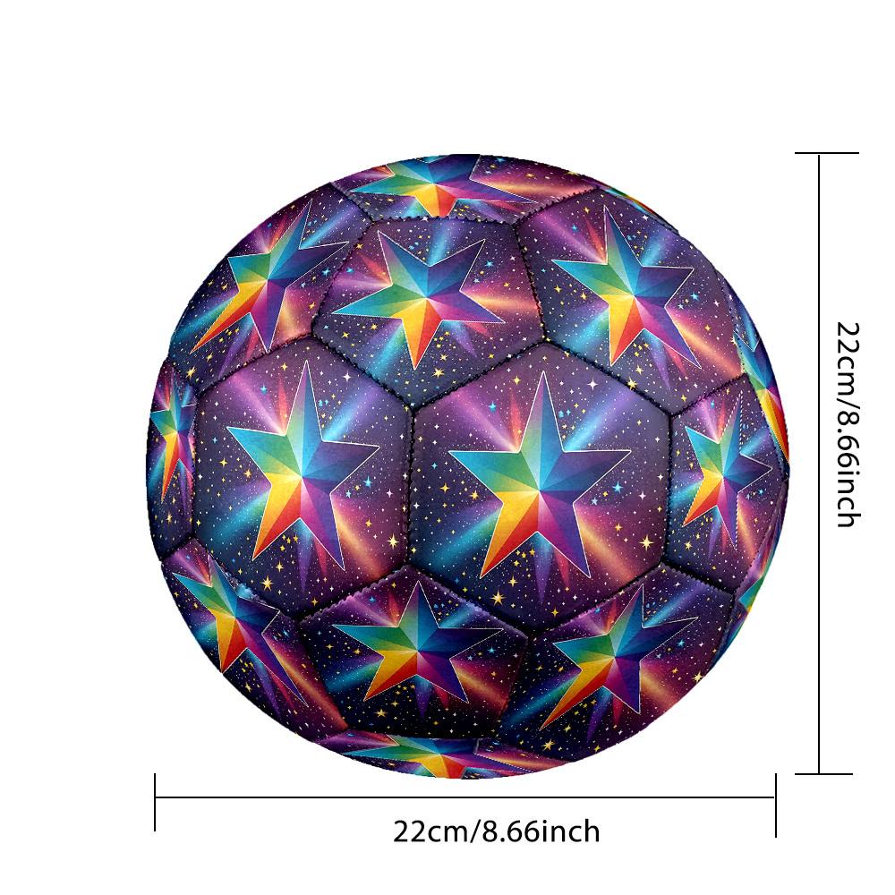 1 Stück Fußball mit Sternenhimmel-Thema, Größe 5, Leichtes PVC, Fußball für das Training im Freien, Geschenk j61451