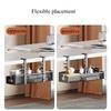 No Drilling Under Desk Wire Management Tray Retractable Cable Organizers in Home Office PC Router Data Wire Metal Storage Rack