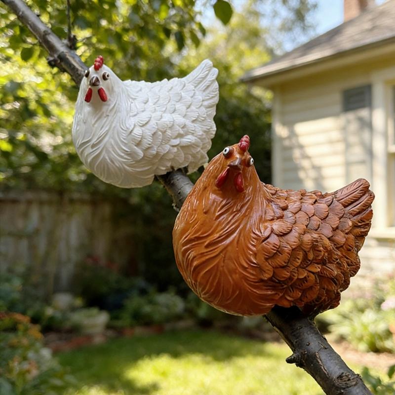 Charm Resins Garden Rooster Statue Outdoor Decoration Farmhouses Styles Rooster Sculpture For Yard Patios And Lawn