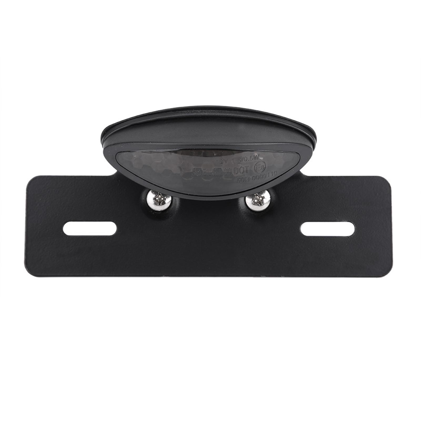 Motorcycle LED Rear Brake Tail Light Stop License Plate Lights for Smoke